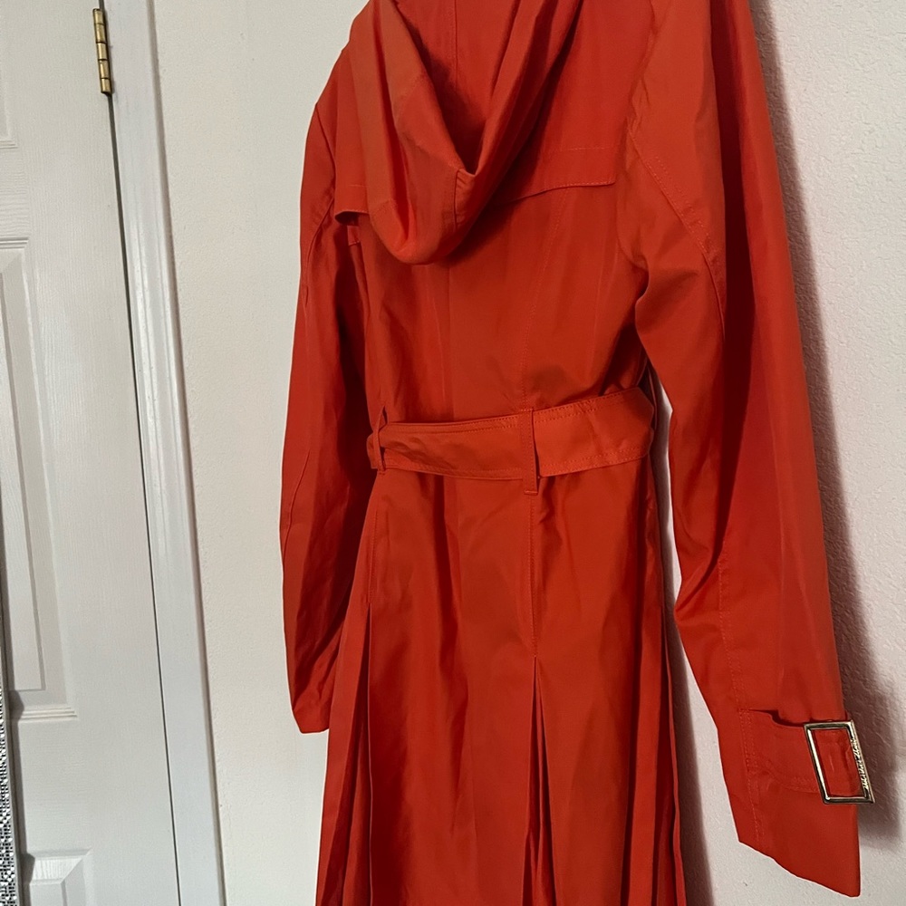 Michael kors orange trench coat size L
